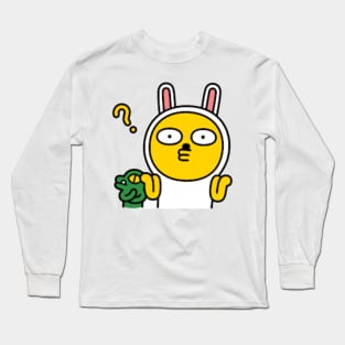 KakaoTalk Muzi and Con Character (Shrug) Long Sleeve T-Shirt